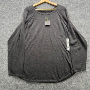 Jeanne Pierre Sweater Women's Size 2X Charcoal Heather Knit Long Sleeve Casual